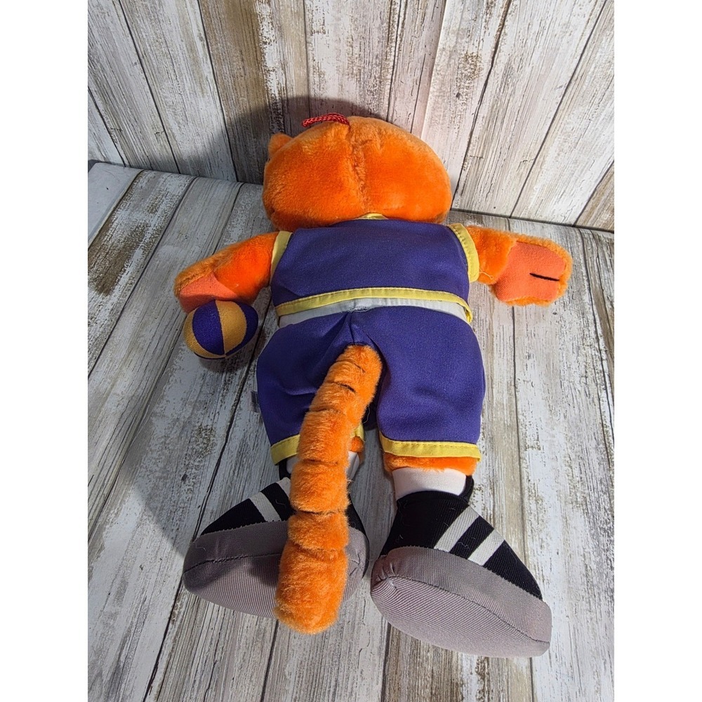 1998 Heathcliff All Star Plush Toy Orange Cat Basketball Player Outfit - Picture 5 of 10